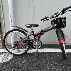 ★【マイパラス】折りたたみ自転車 22インチ 6段変速 [赤] ...