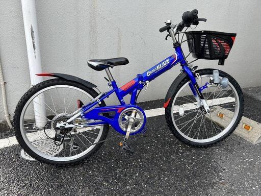 ★【マイパラス】折りたたみ自転車 22インチ ６段変速 [青] 自社配送時代引き可※現金、クレジット、スマホ決済対応※