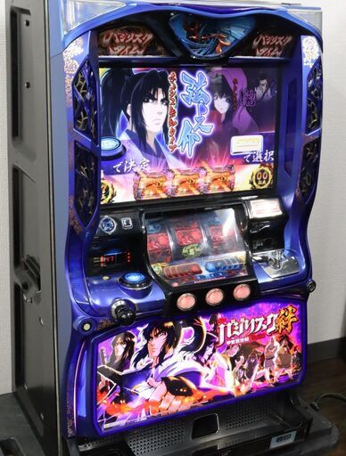 ≪ZC029ジ≫ ELECO/エレコ SLOT バジリスク～甲賀忍法帖～絆 実機 5号機 コイン不要機 甲賀パネル 設定キー付き スロット 家庭用