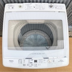 洗濯槽取り外しクリーニング済み‼️AQUA 8.0kg洗濯機　AQW-GV80J　