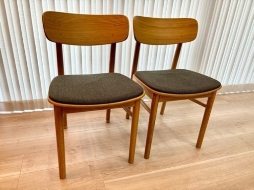 無印良品 椅子 ダイニングチェア2脚セット