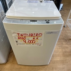 【1】TWINBIRD 2020年製 5.5kg 洗濯機 KWM...