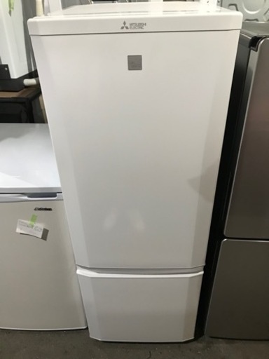 K2404-898 三菱ノンフロン冷凍冷蔵庫 MR-P17EE-KW形 2019年製 168L キズ汚れ有り
