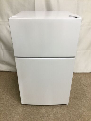 【北見市発】マクスゼン MAXZEN 2ドア冷凍/冷蔵庫 JR087ML01WH 2021年製 87L 白 家電 耐熱性能天板 小型 (E2708wY)