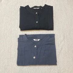 UNIQLO U シアーバンドカラーシャツ(長袖) XLサイズ