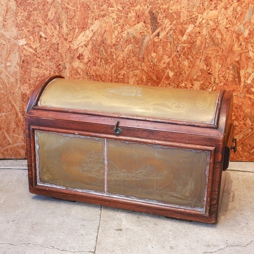 【池上店】 Italy Treasure Box  イタリア トレジャーボックス 宝箱 アンティーク 調 インテリア　収納　ビンテージ　ボックス　玩具箱　おもちゃ箱　運搬無料エリア有 / 大田区 リサイクルショップ ランバールーム 池上店 ◀︎ 池上駅 大森駅 蒲田駅 最寄り
