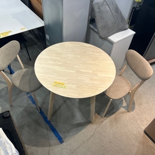 配達可【ダイニング3点セット　円卓】【Koup Chair】クリーニング済み【管理番号12804】