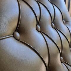 　アンティーク　革張りロッキングチェア