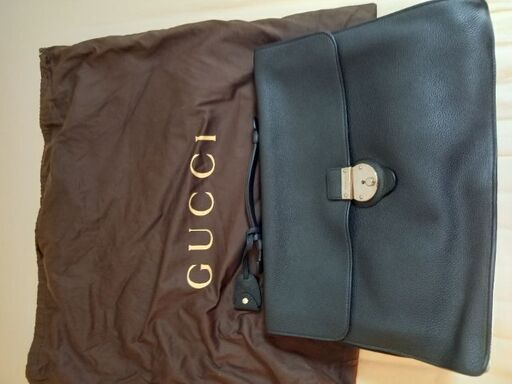美品　GUCCI/グッチ　レザーブリーフケース　ビジネスバッグ ブラック 295316 ・486628 本革 A