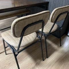 【引き取り予定者決定】ダイニング黒テーブルセット 受渡予定者決定】家具 ダイニングセット