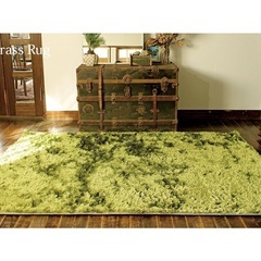 【美品】グラスラグ　Grass Rug  グリーン　140×20...