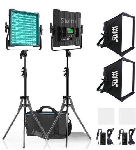 中古 美品 Switti 撮影用照明 LEDライト 2個セット 2600K-10000K
