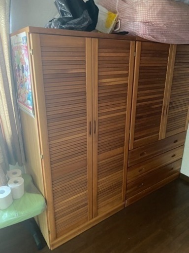 天然木タンスセット 家具 収納家具 キャビネット