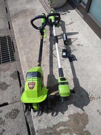 遠藤さま専用　バッテリー式　草刈りと耕うん機をセット