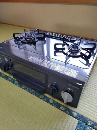 パロマ製、2口、ガスコンロ、都市ガス用、極美品