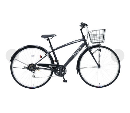 【美品】アパッシュ自転車　 マットブラック　変速付　【APAP276E】