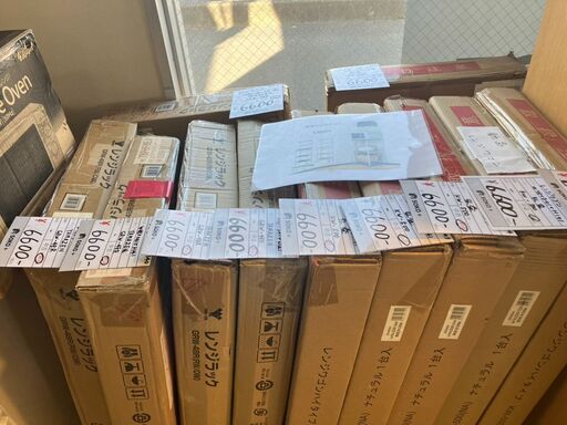 【新品箱入り】レンジワゴン　レンジ台　キッチン周り　ラック　組み立てサービス
