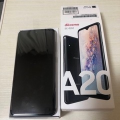 【売却済】Galaxy A20 ブラック 32 GB docomo