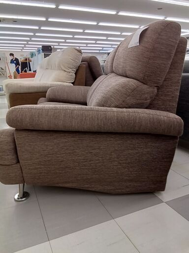 ss3145 2人掛け ソファ ダークブラウン レザー調 ステッチ 2P ソファー