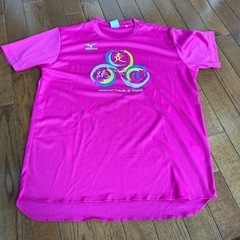ミズノ　速乾性　Tシャツ　メンズサイズL   ピンク