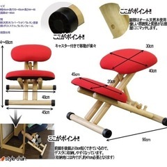 美品✨スタイルチェア バランスチェア プロポーションチェア レッド　2脚セット