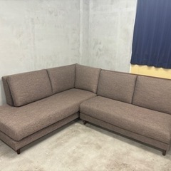 ニトリ コーナーソファ 左肘 コンセント付 布ばり モカ
