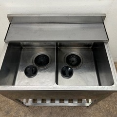 ステンレス 業務用 2槽シンク流し台 水切り付き 厨房 飲食店 
