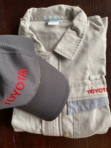 門外不出 企業物 \nTOYOTA 工場作業服と帽子