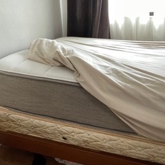 家具 ベッド セミダブルべッド マットカバーセット ニトリ 良品 マットレス