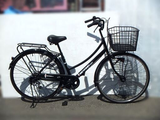 【自社配送は札幌市内限定】BEYOND/ビヨンド 軽快自転車 27インチ 6段変速 ブラック ママチャリ シティサイクル 動作OK 中古美品【USED】