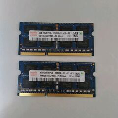 DDR3 PC3-12800S 4GB×2 計8GB