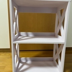 【値下げします】家具 木製サイドテーブル　ホワイト