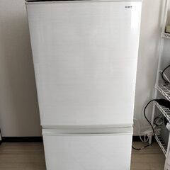 【ジャンク品】シャープノンフロン冷凍冷蔵庫 SJ-D14-D-W