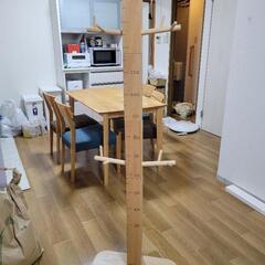 さらに値下げ‼️木製身長計ポールハンガー