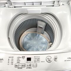 使用感少なめ 洗濯機 4.5㎏ 2022年製 アクア AQW-S4MBK ホワイト AQUA 札幌市 平岸店