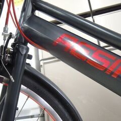 26インチ自転車 赤×黒 RESIKURO シティサイクル 変速 札幌市北区屯田