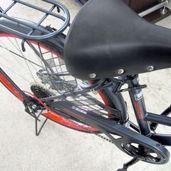 26インチ自転車 赤×黒 RESIKURO シティサイクル 変速 札幌市北区屯田
