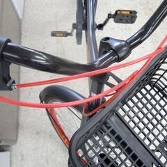 26インチ自転車 赤×黒 RESIKURO シティサイクル 変速 札幌市北区屯田