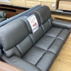KD-66【新入荷 リサイクル品】SOFIT ハイバック 本革3シーターソファ 