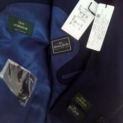 新品DORMEUILxSavile Row☆紳士スーツ紺系☆AB3身長160cmW82-83