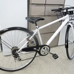 27インチ パンクしにくい自転車 白色 DCM シティサイクル 変速 札幌市北区屯田