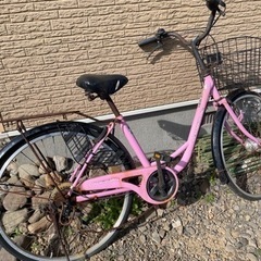 自転車 ピンク  ママチャリ