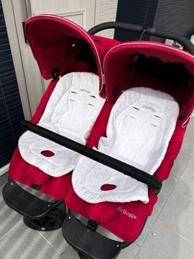 値下げ【美品】AIRBUGGY エアバギー　ココダブルベビーカー ピンク 値下げ【美品】AIRBUGGY エアバギー ココダブルベビーカー ピンク 楽天