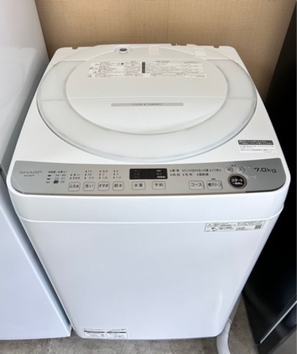 【k30】SHARP 洗濯機 7kg 穴無し槽 ES-GE7F