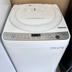 【ネット決済】【k30】SHARP 洗濯機 7kg 穴無し槽 E...