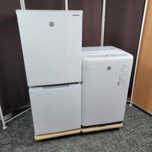 ‍♂️pts売約済み‼️配送設置は無料‼️最新2021年製✨つけかえドア対応✨SHARP 家電セット