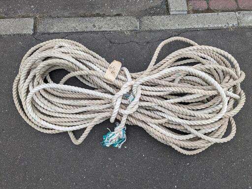 中古★ロープ★直径20mm✕長さ65m★綱★綿ロープ