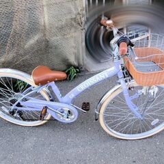 子供用自転車◆24インチ cafe CROISSANT 薄紫 女...