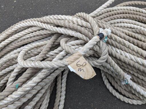 中古★ロープ★直径20mm✕長さ60m★綱★綿ロープ