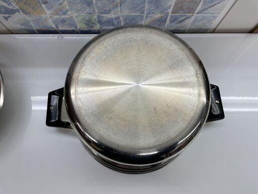 Tupperware Rainbow Cooker 両手鍋＋蒸し器 直径約25cm ステンレス